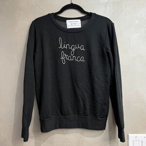 Lingua Franca x Whitney Sweater  Black Pullover Limited Edition Stateside S NEW